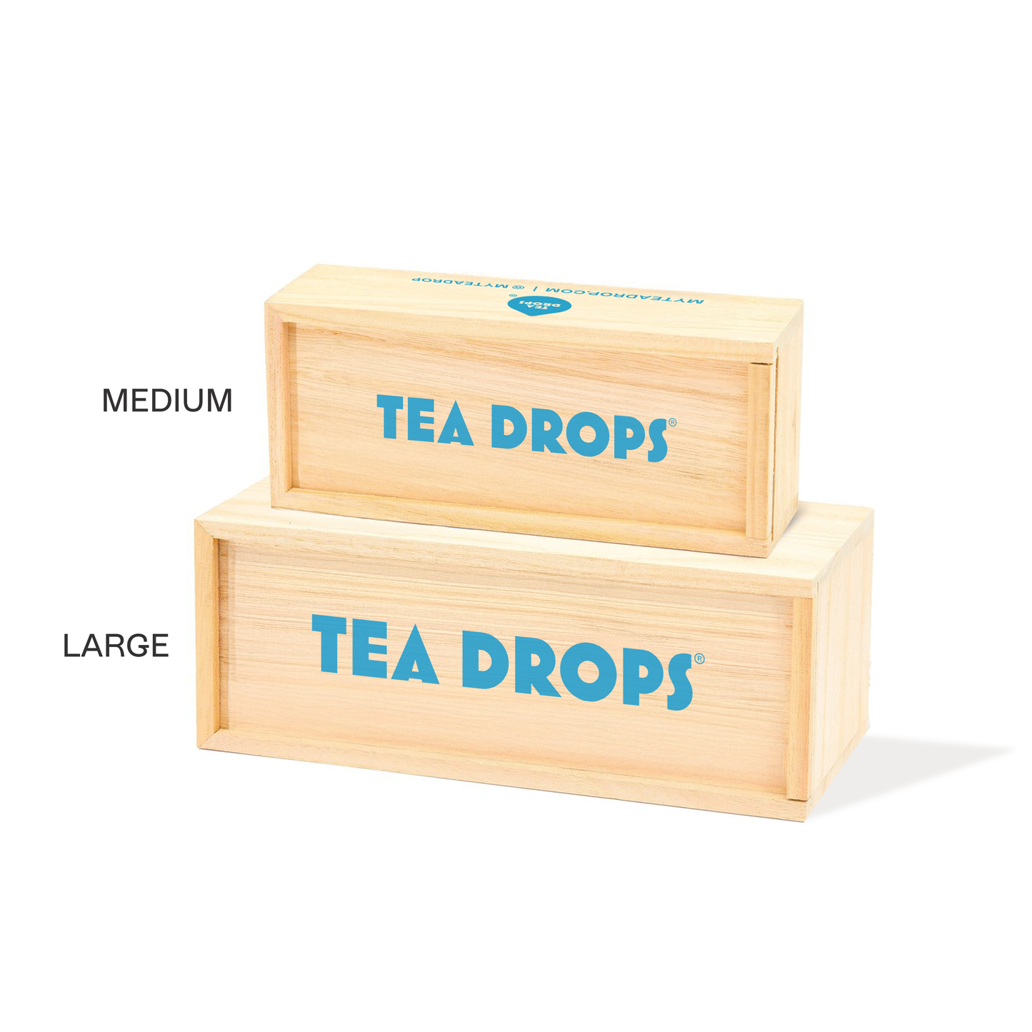 Large Wooden Tea Box (Holds 25 Tea Drops)